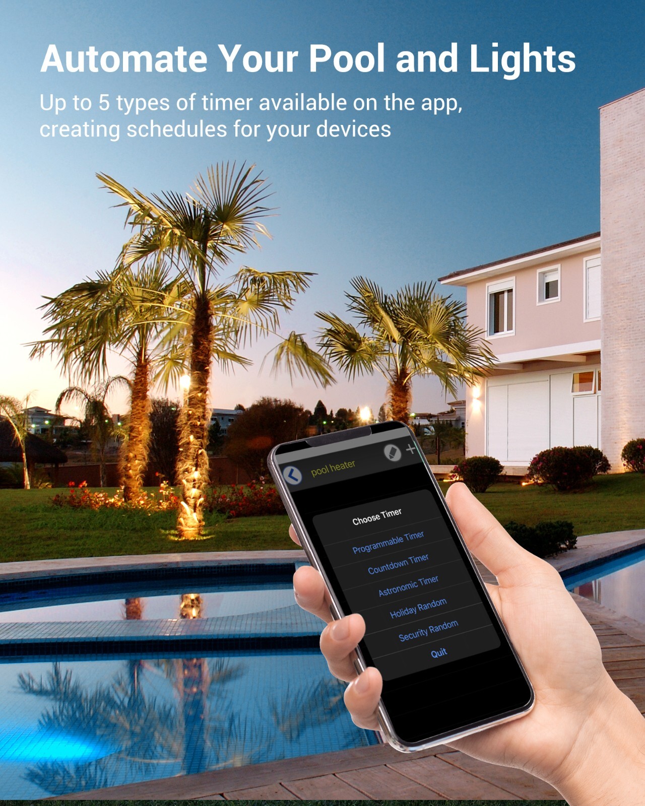 DEWENWILS Smart WiFi Pool Pump Timer Outdoor Heavy Duty Programmable For Pool
