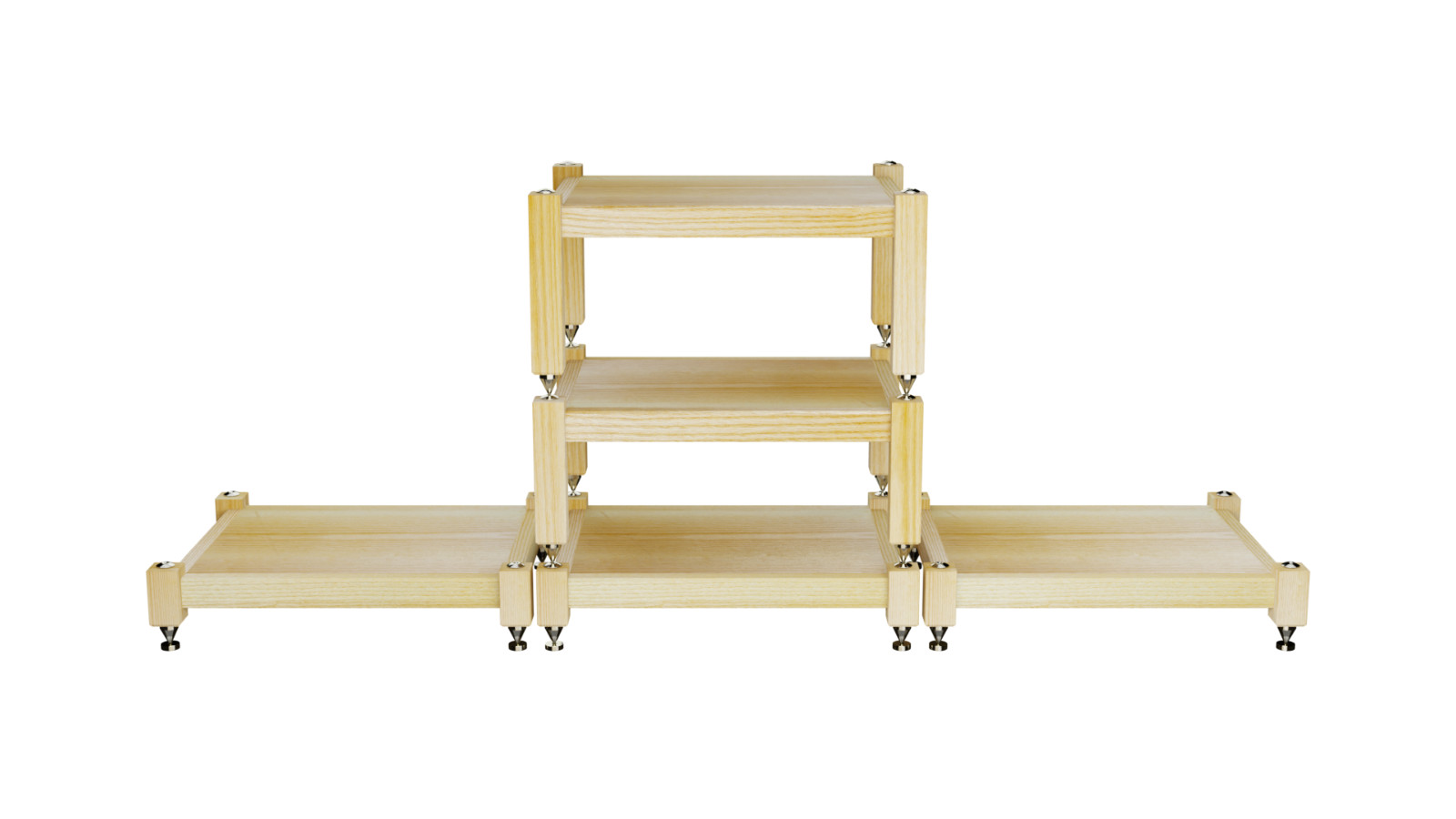 HI-END AUDIO RACK OAK WOOD 1-3-1