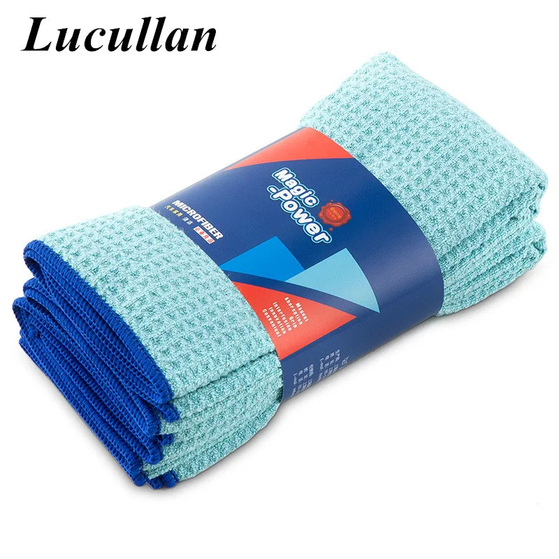 Magic Power Microfiber Waffle Weave Cloth 30x40cm 380GSM Glass Cleaning Towel