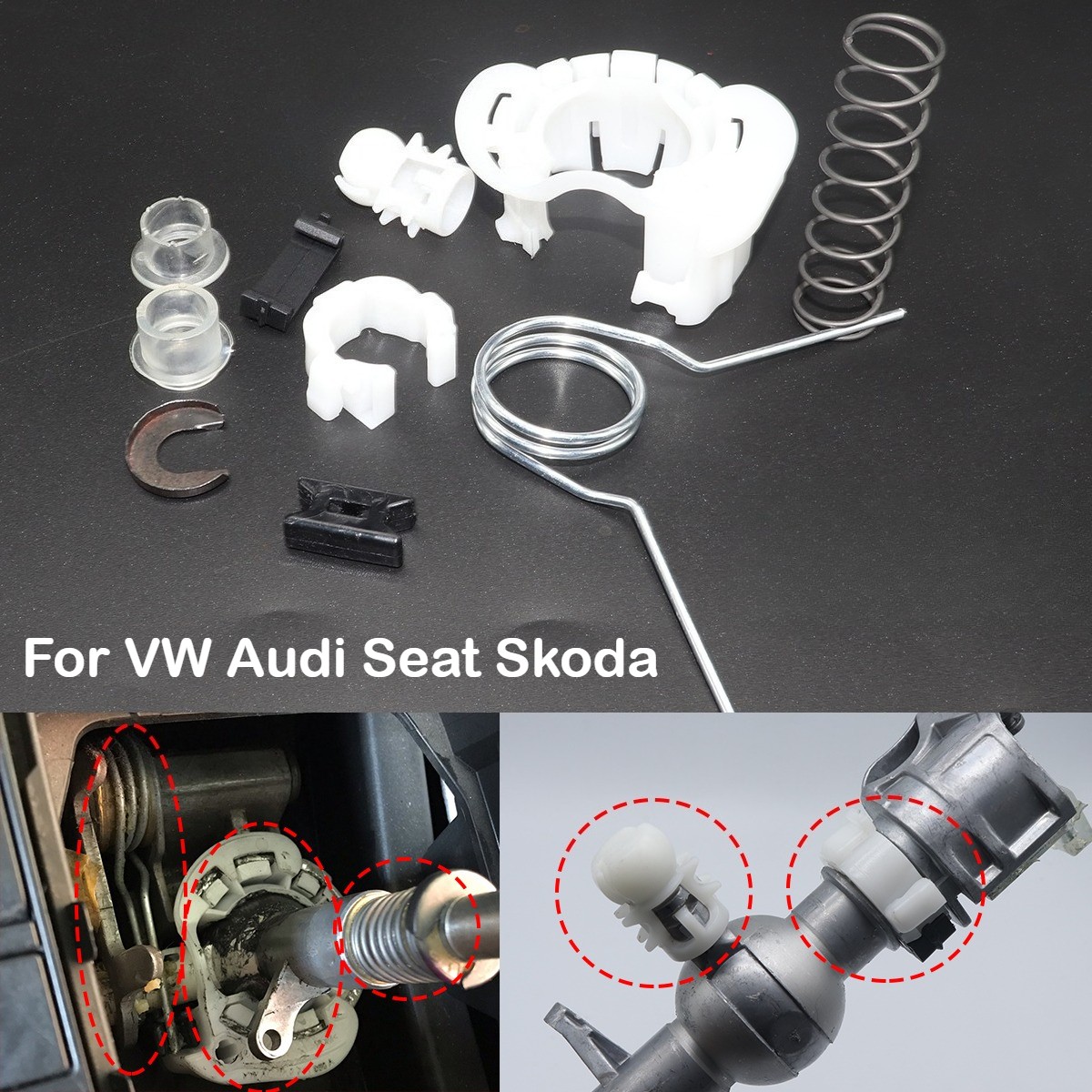 Gearstick Lever Repair Bushing Kit For Audi Seat Skoda VW Manual Gear Shaft Bush