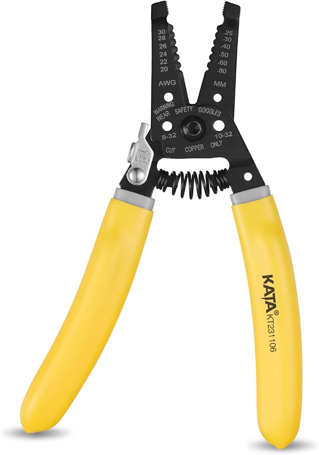 7 Inch Wire Cutting Plier - KATA Wire Stripper and Crimpers Tool for 20-30 AWG