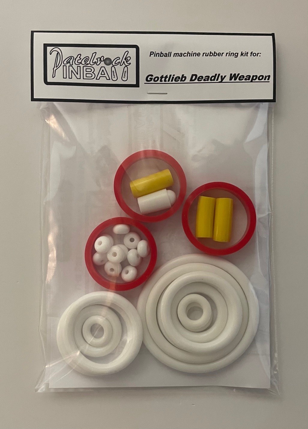 1990 Gottlieb / Premier Deadly Weapon Pinball Machine Rubber Ring Kit