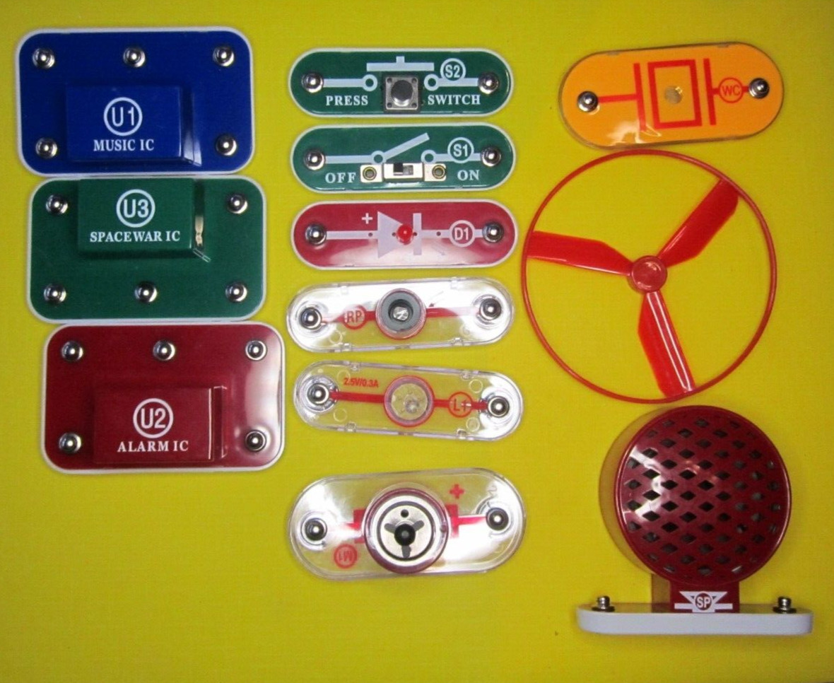 ELENCO Snap Circuits Replacement Parts Lot of 12 M1 SP WC D1 U2 U1 U3 S2 S1 L1