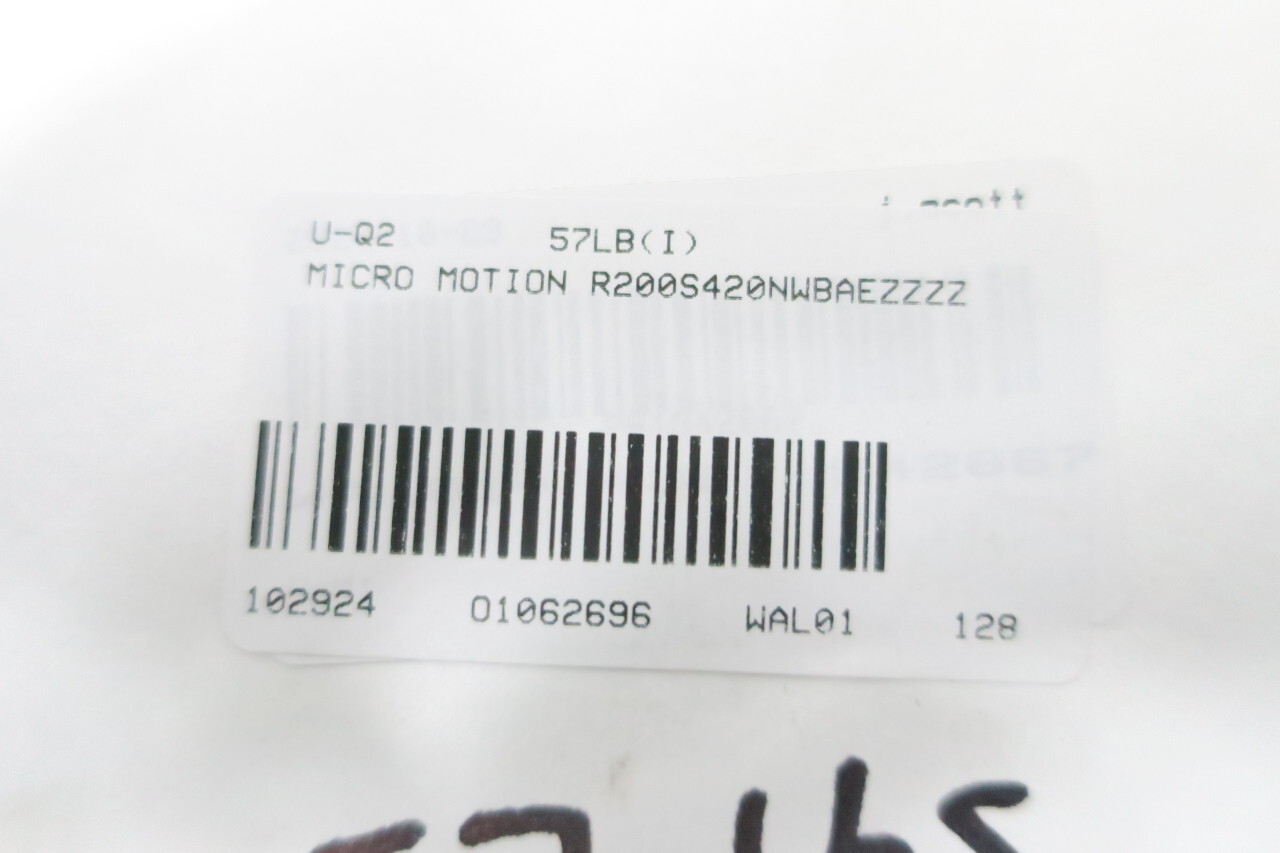 Micro Motion R200S420NWBAEZZZZ Mass Flow Sensor