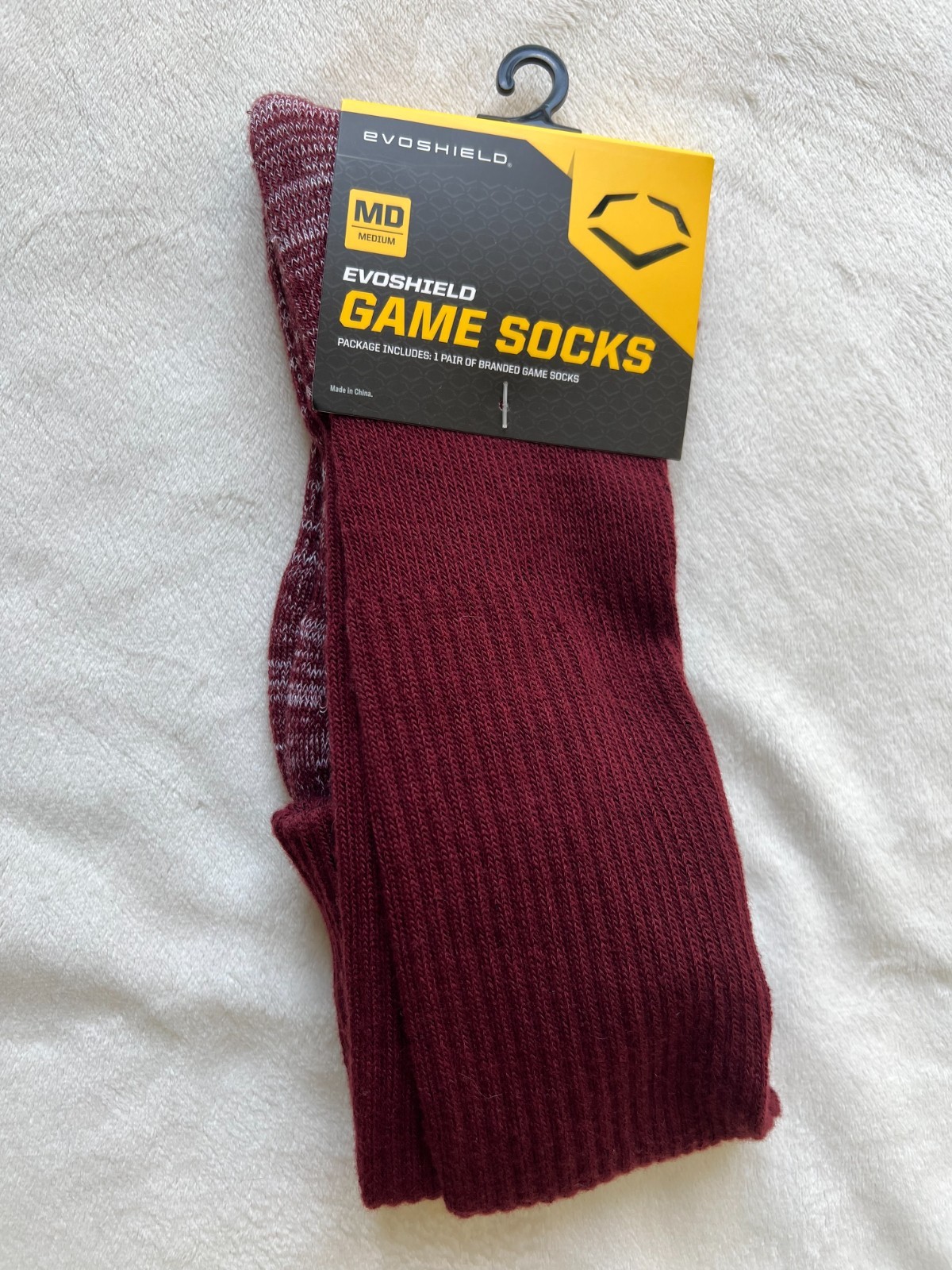 Evoshield Baseball Game socks , Maroon, Medium, NWT