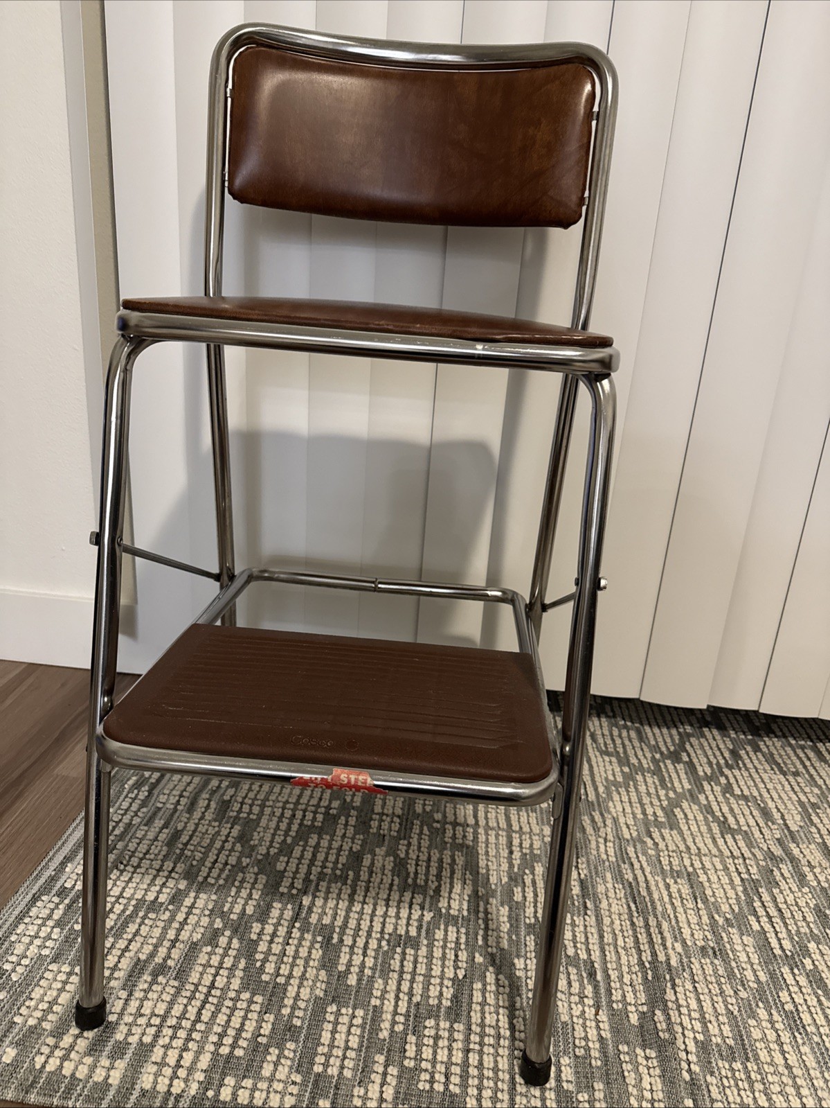 Cosco Vintage Brown Two Step Stool Chair