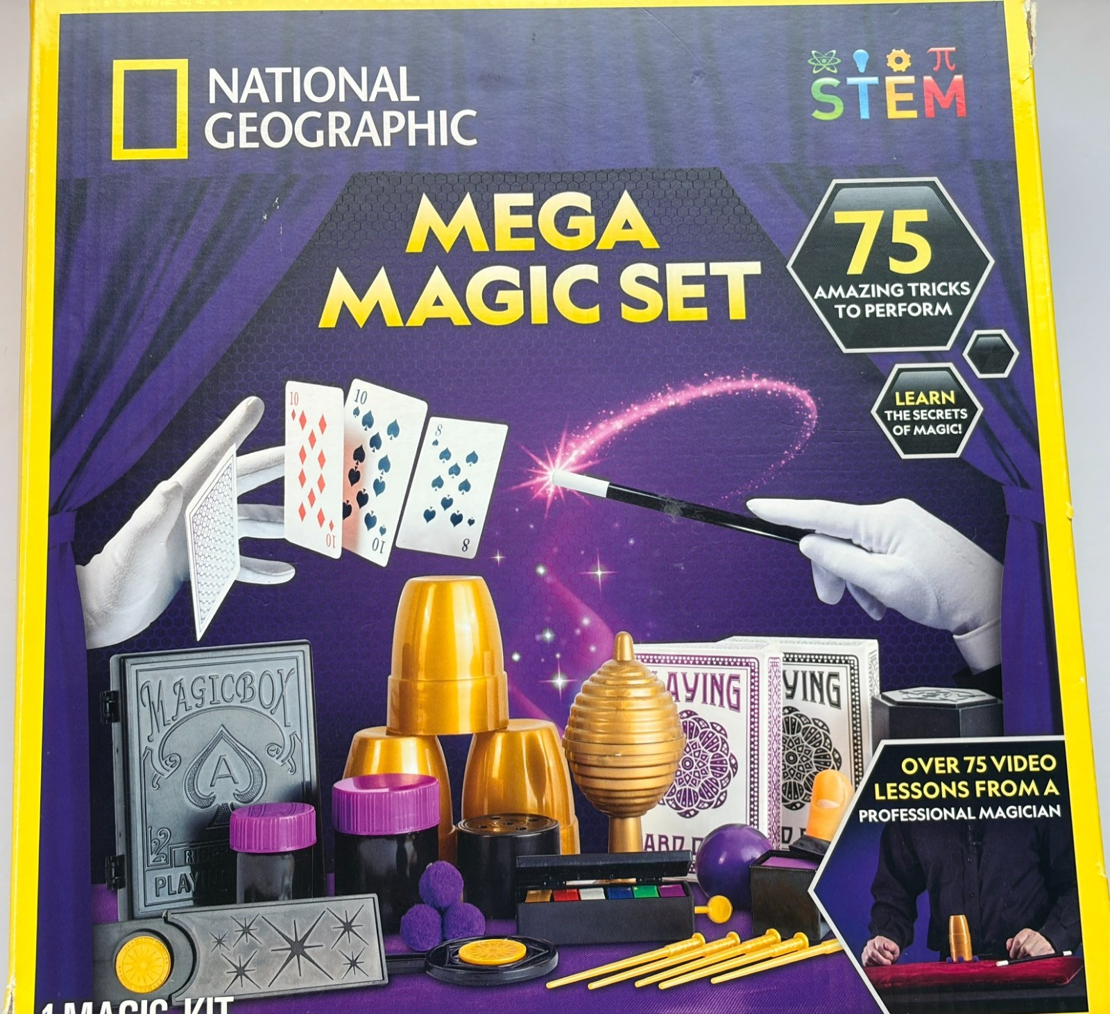 National Geographic Mega Magic Set Props & Pieces For 75 Magic Tricks