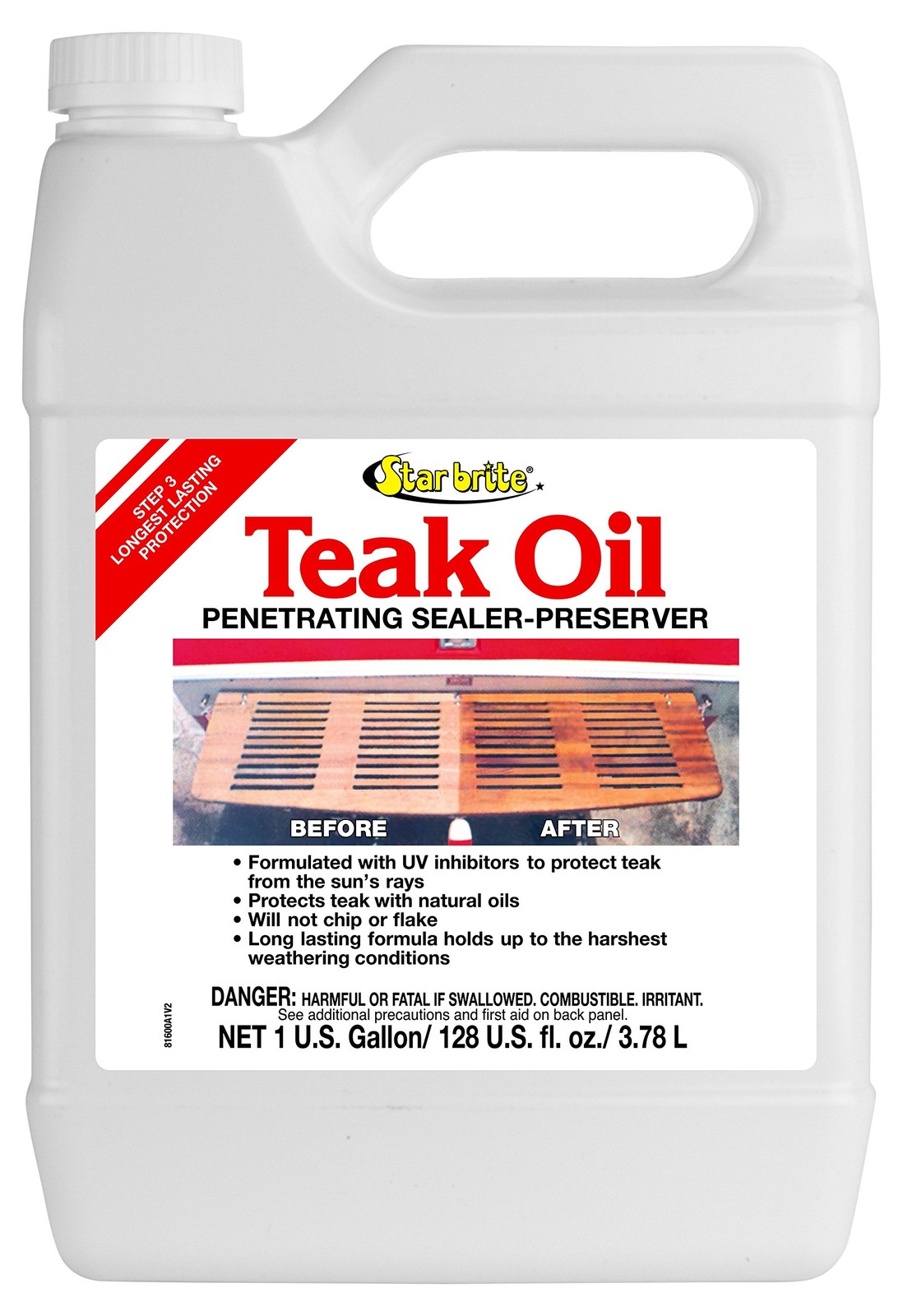 STAR BRITE Teak Oil 1 GAL Marine Grade Sealer Preserver UV Inhibitors Long Lasti