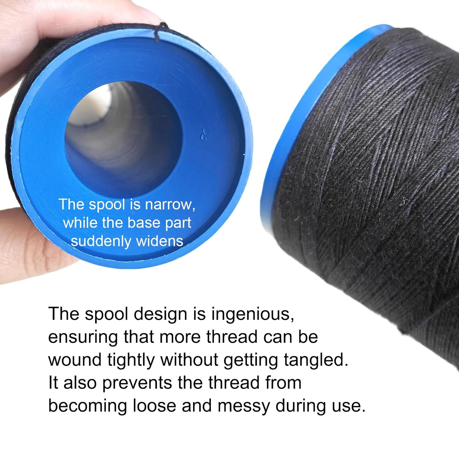 Professional Thick Weaving Thread 100% Polyester Black for Making Wig Sewing Hai