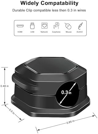Magnetic Cable Clips Cord Organizer for Desk