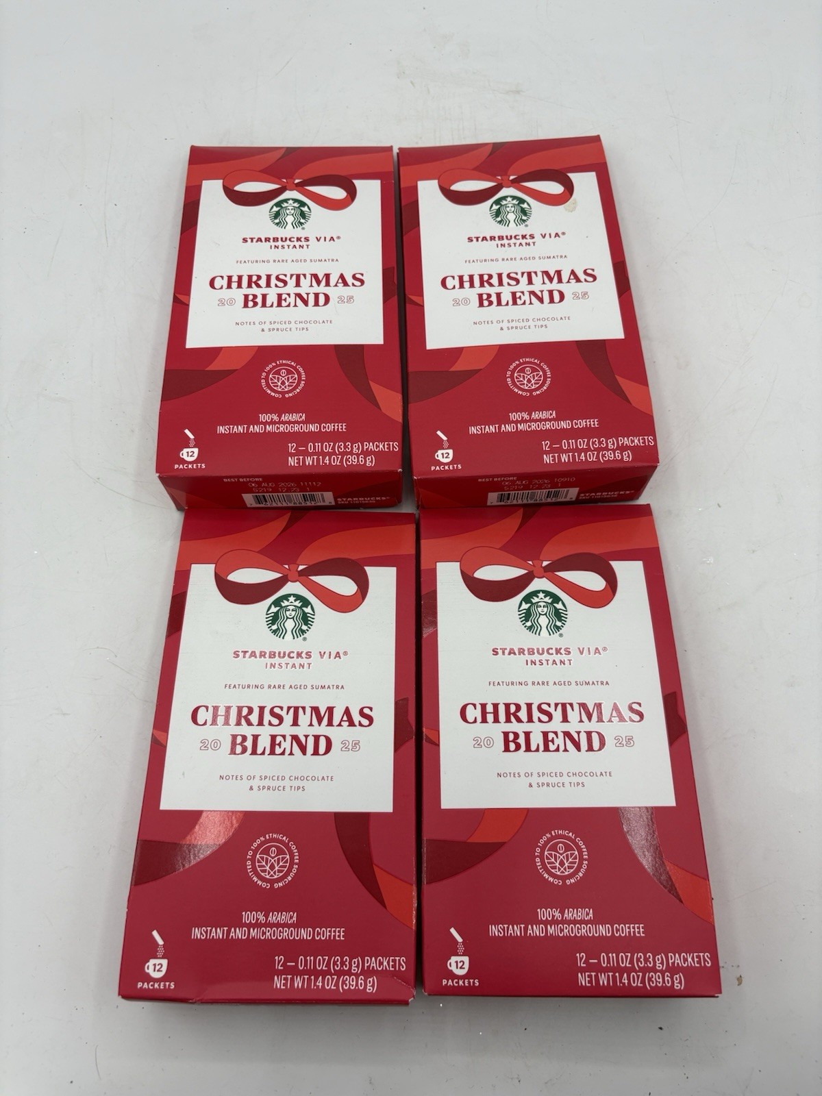 Starbucks Via Instant Coffee Christmas Blend Exp August 2026 48 Packets
