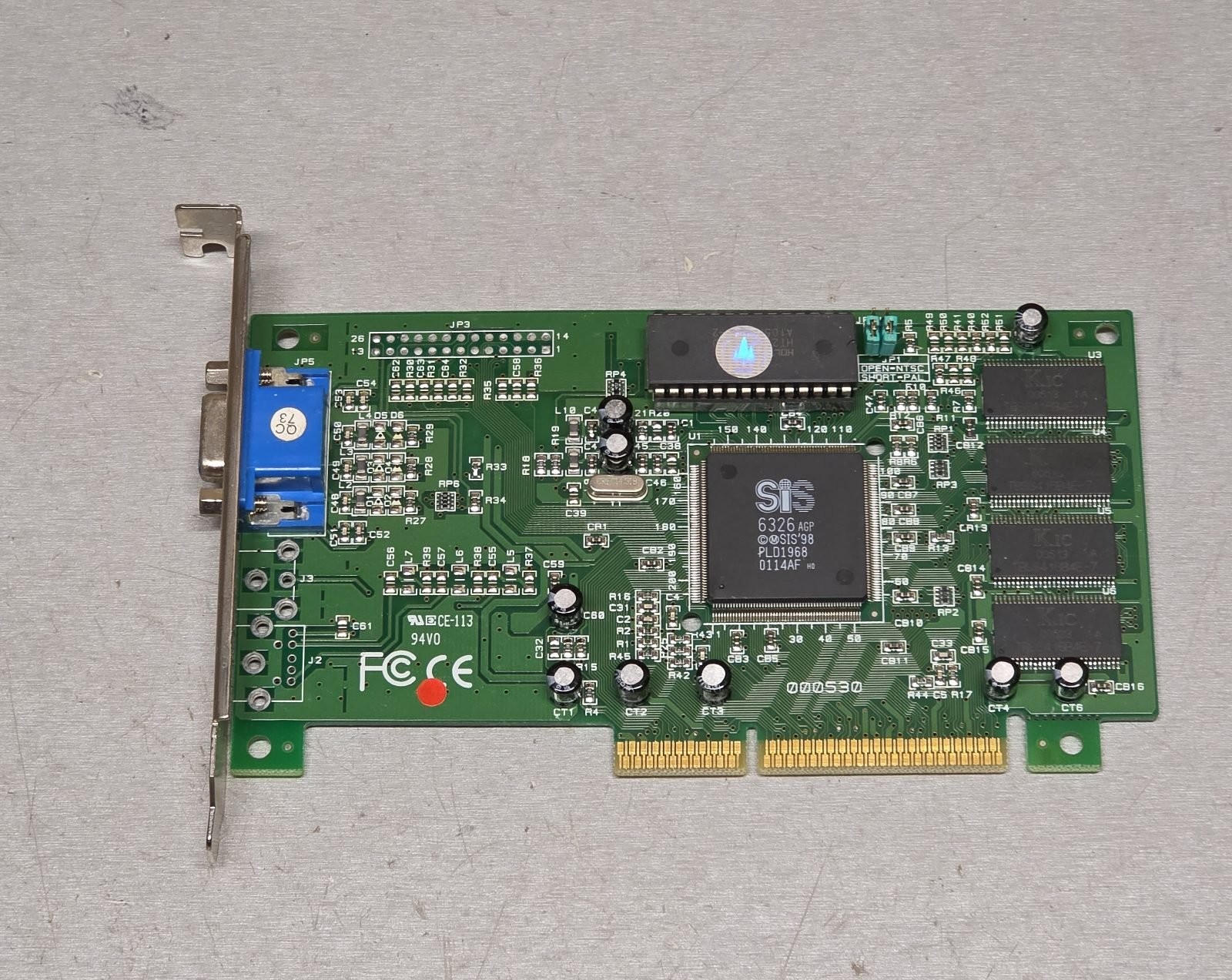 SiS 6326 8MB AGP Graphics Video Card PT-5968-R8 V2.0 VGA Output