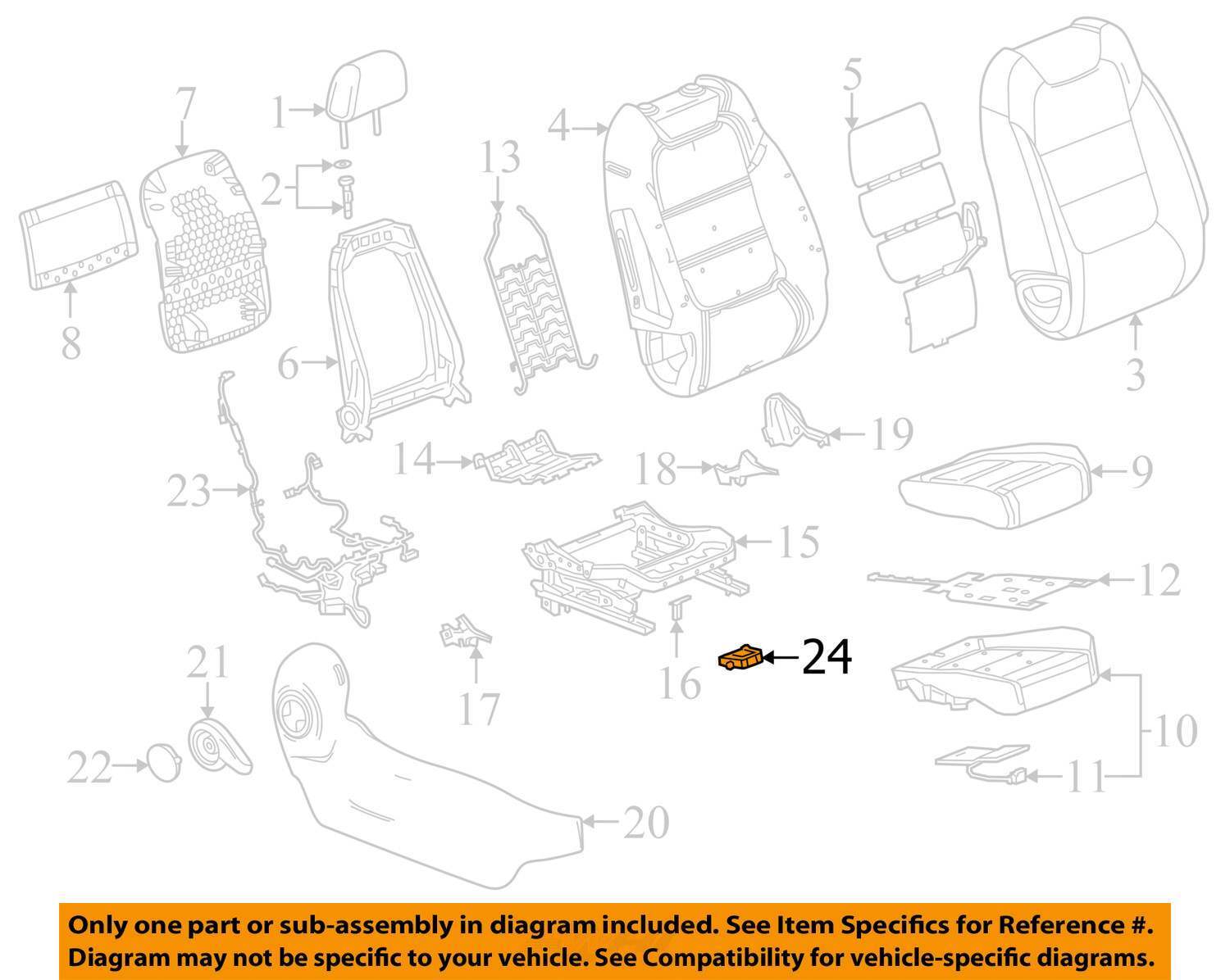 GM OEM 21-26 Trailblazer Seats Tracks Passenger Seat Components-Module 13534721