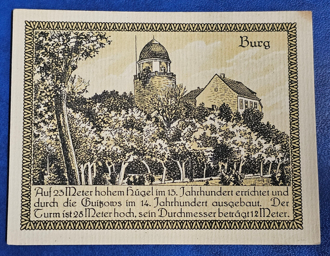 LENZEN ELBE NOTGELD 50 PFFENIG 1922 EMERGENCY MONEY GERMANY BANKNOTE [🇩🇪34947]