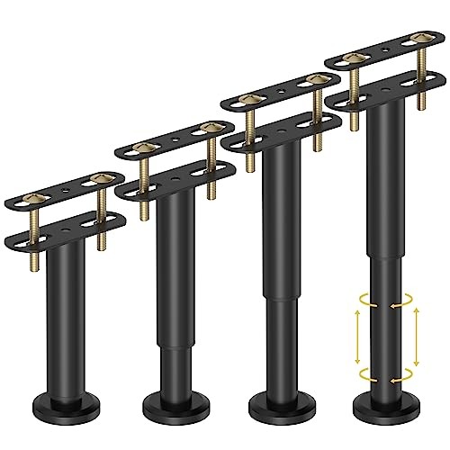 4 Pcs Adjustable Height Bed Support Legs 7.08-12.6 inch, 7.08-12.6 inch (4pcs)