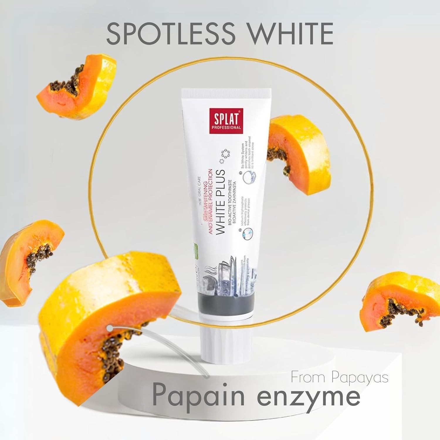 SPLAT White Plus Toothpaste 100ml – Gentle Whitening for Sensitive Teeth – US St