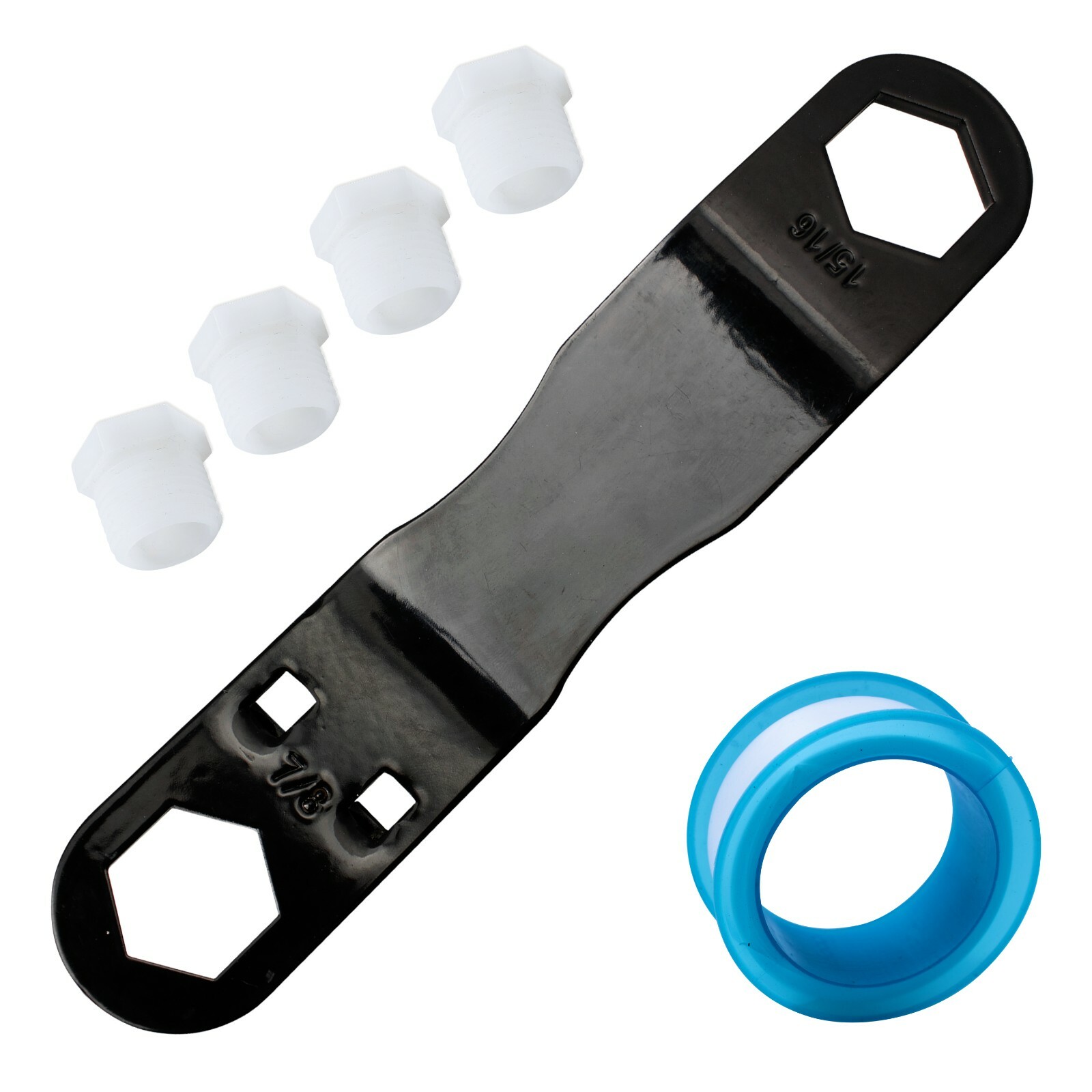 RV Water Heater Wrench Kit W drain plugs and Teflon tape NEW Leisure Coachworks