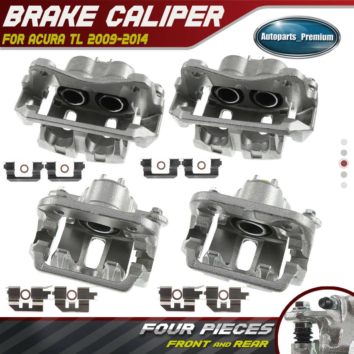 4x Brake Calipers w/ Bracket for Acura TL 2009-2014 Front & Rear & Left & Right