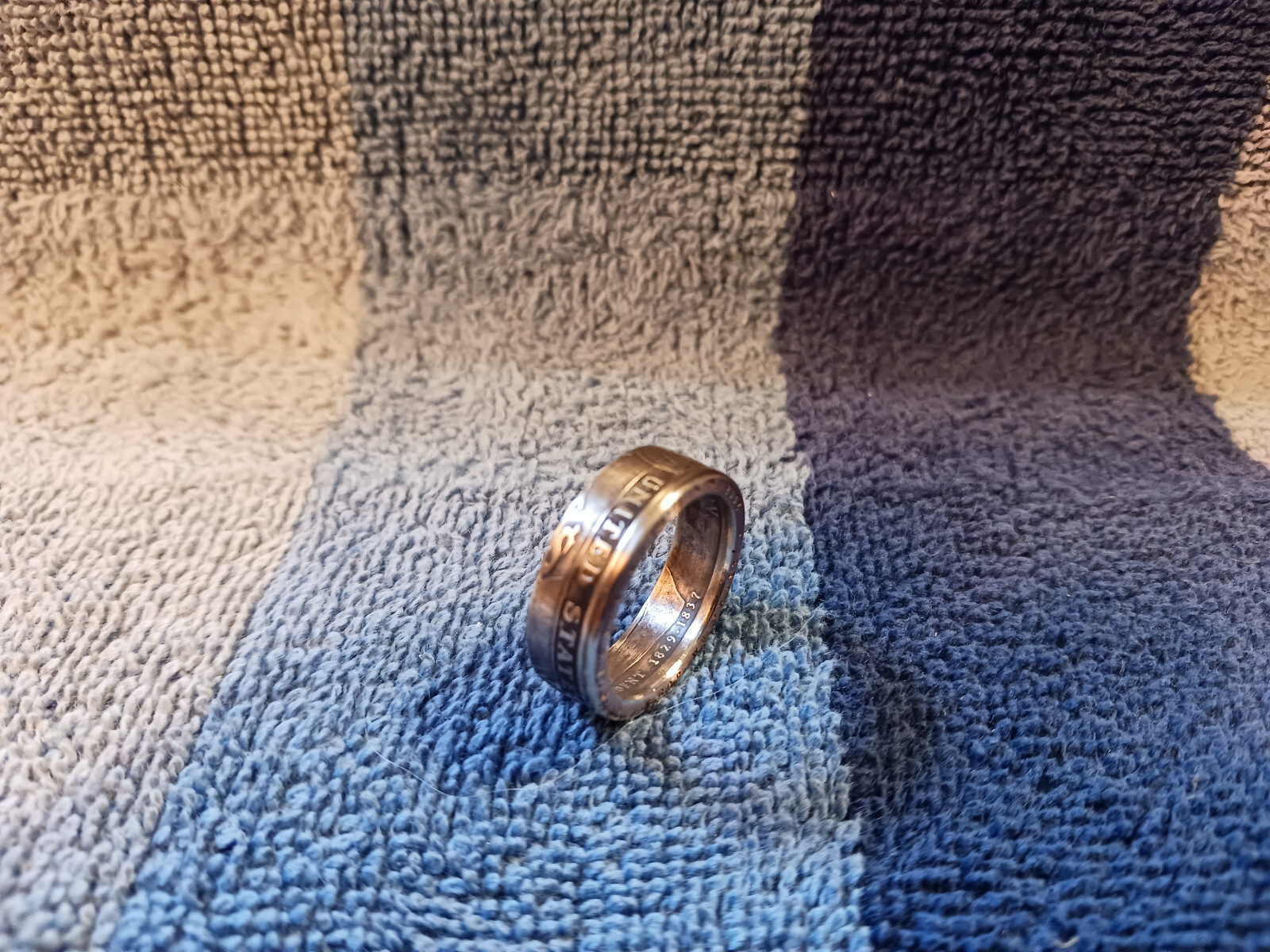 2008 Handcrafted A. J ackson 1 Dollar Coin Ring Size 9 (A)