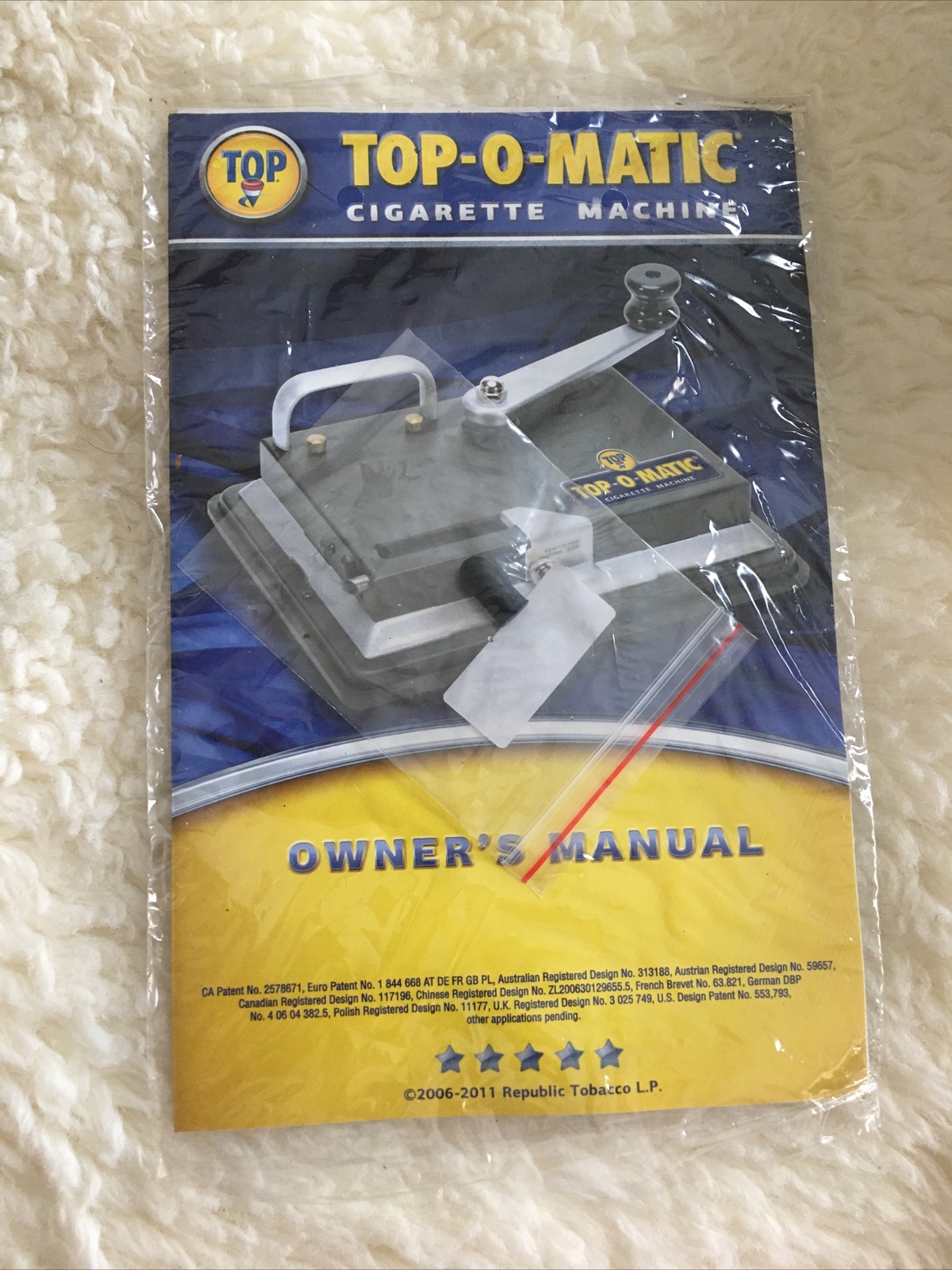 TOP-O-Matic Cigarette Rolling Machine Makes King Size or 100mm Complete In Box