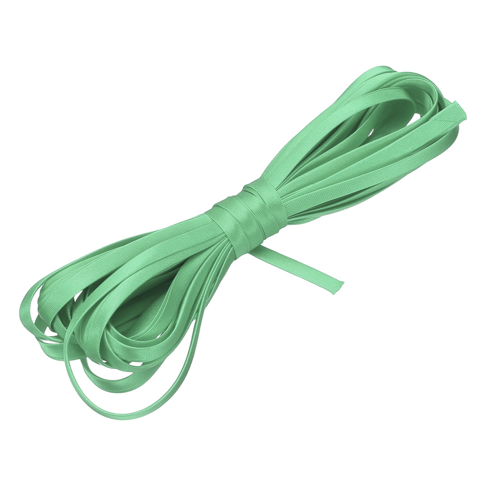 Double Fold Bias Tape 1/4 Inch x 5.5 Yards Satin Pre-fold Tape, Bright Green