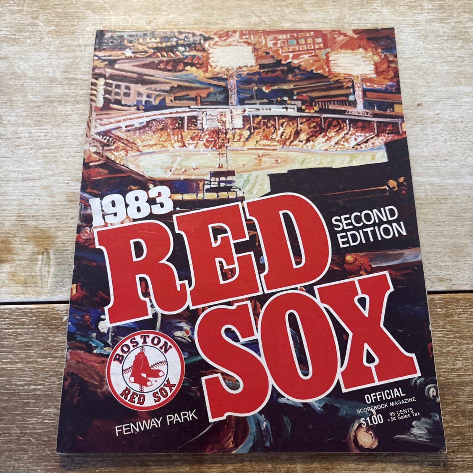 1983 Texas Rangers v Boston Red Sox Baseball Program Fenway Park Cover