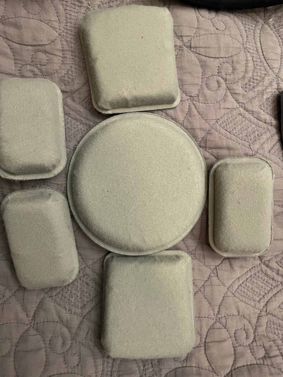 Tactical Military Helmet Pads With Small Black ACH And Gray Fast Covers