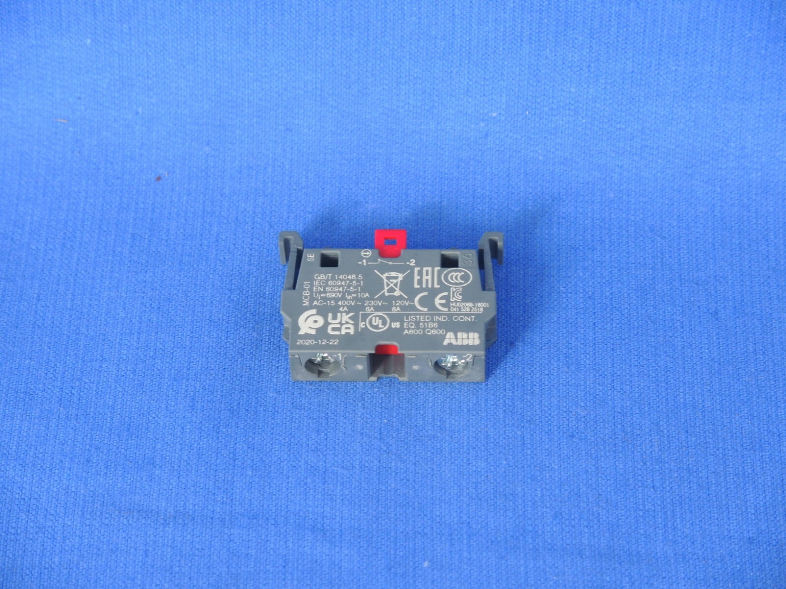 ABB MCB-01 Contact Block, NC (New)