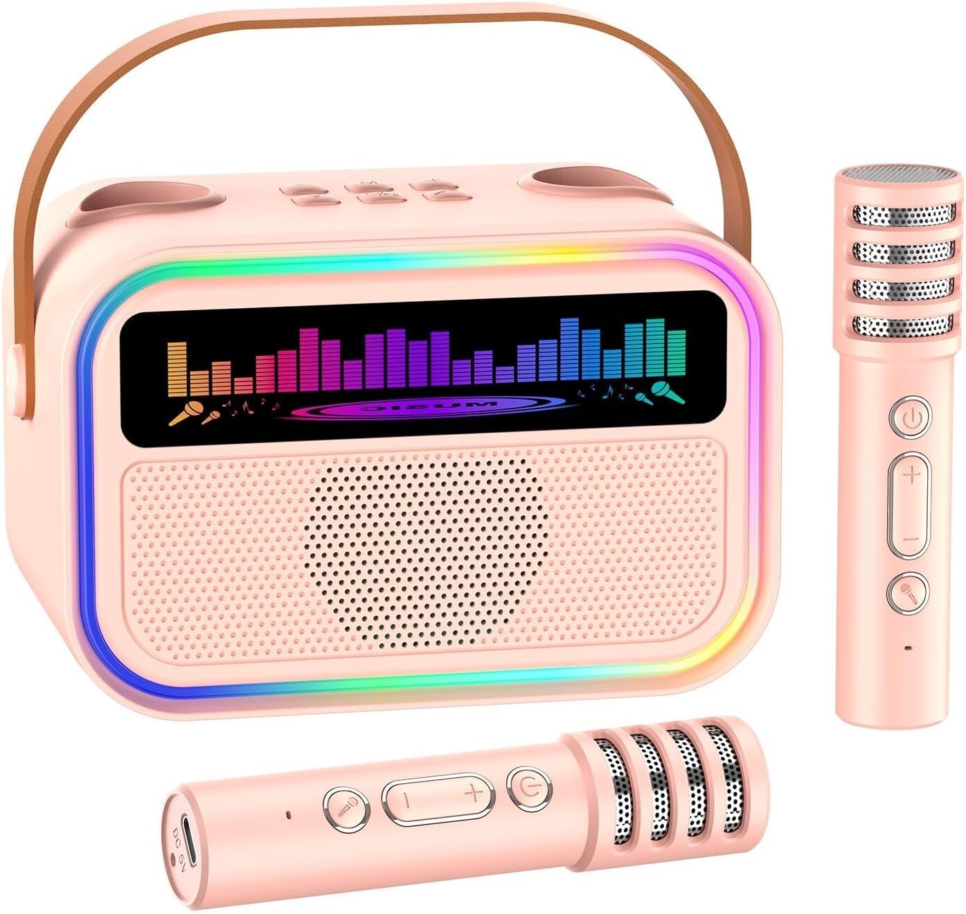 Karaoke Machine for Kids Kids Karaoke Machine for Girls with 2 Wireless Micro...