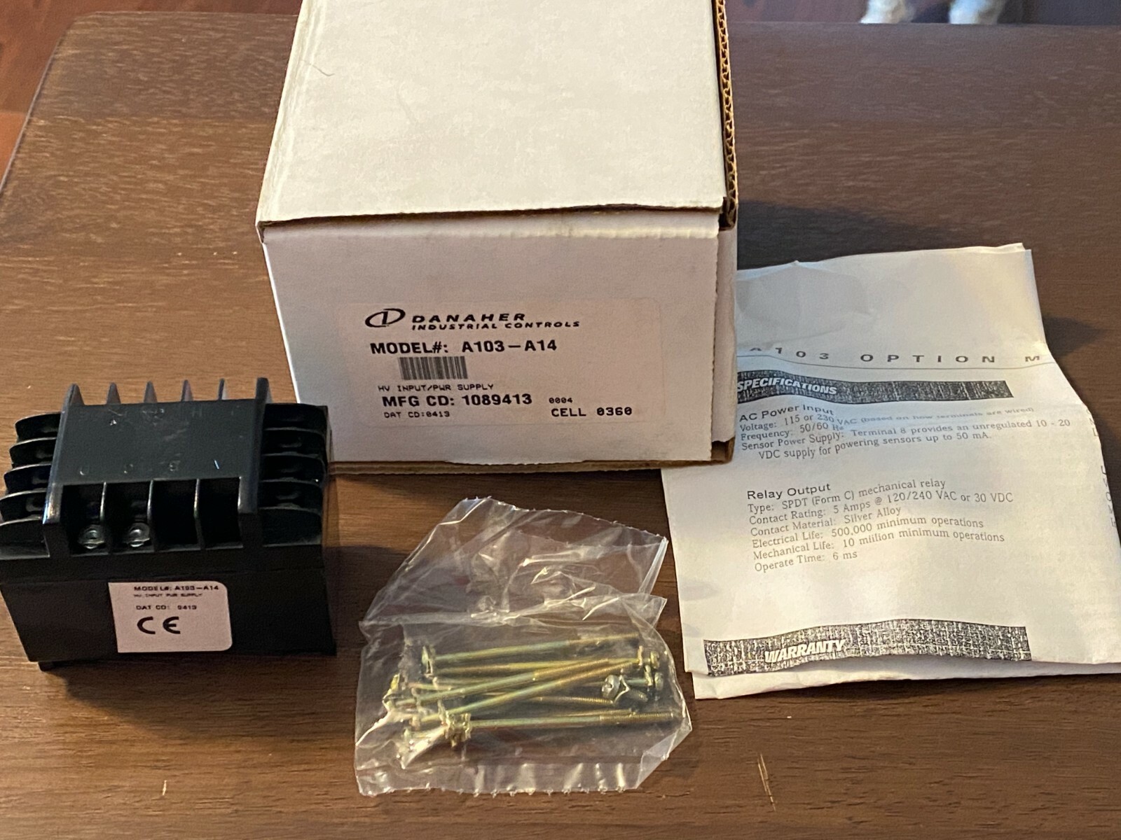 👀 NEW DANAHER INDUSTRIAL CONTROLS INPUT POWER SUPPLY A103-A14