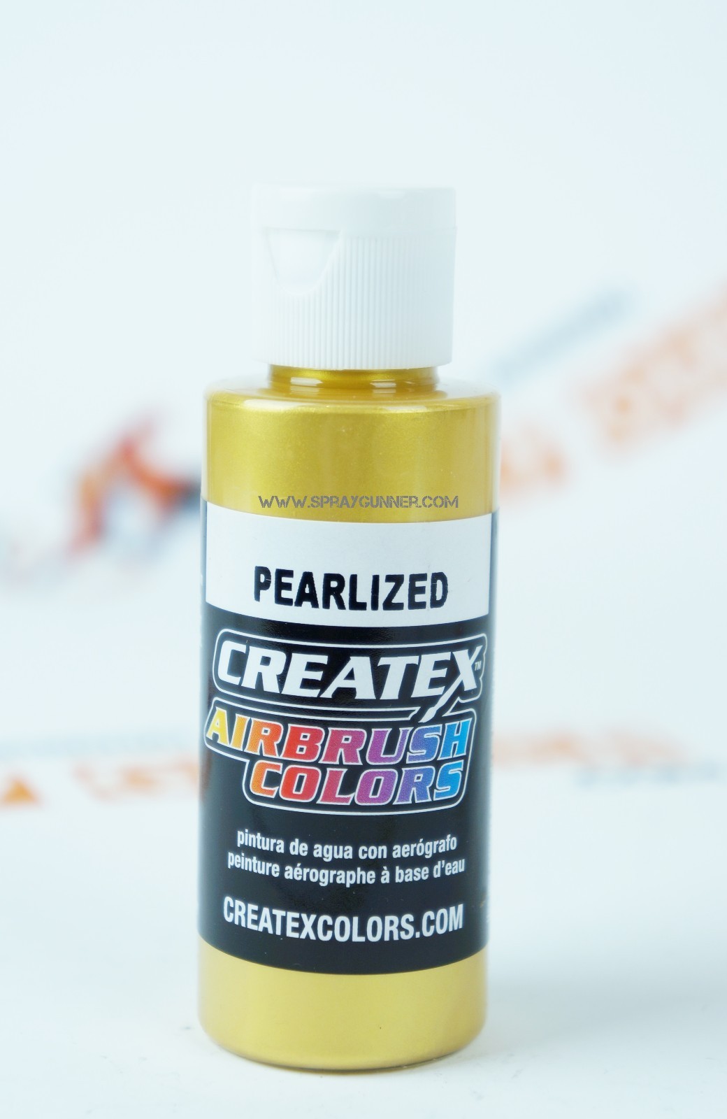 Createx Airbrush Colors 5307 Pearl Satin Gold 2oz. water-based pearlized paint