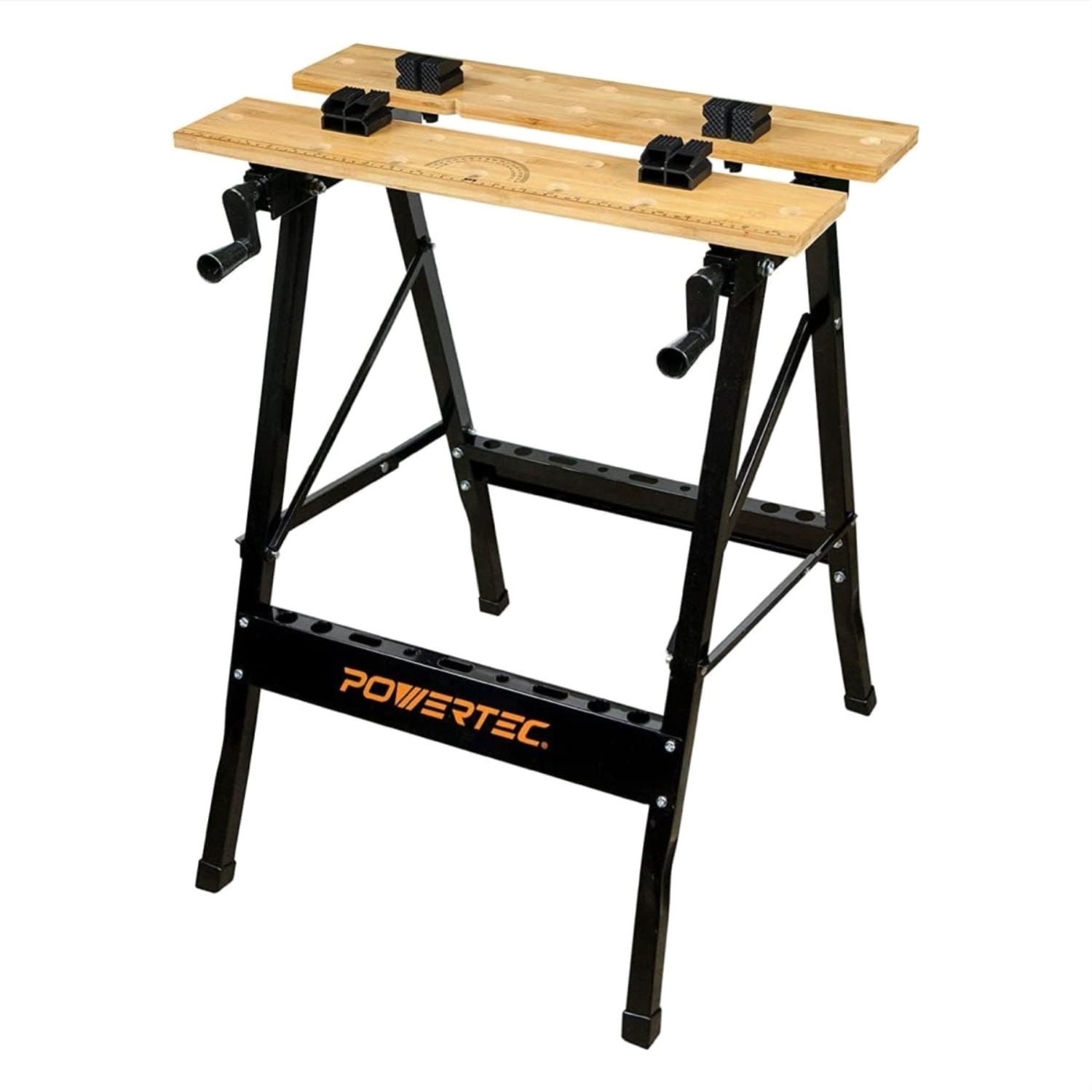Portable Workbench Bamboo Top with Vise and Bench Dogs for Woodworking Projects