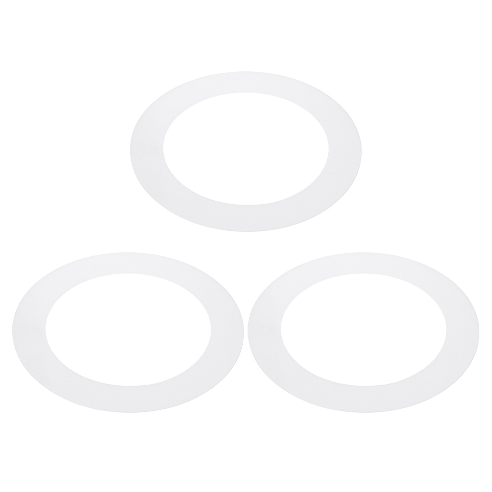 6.3" ID 8.7" OD Plastic Trim Ring 3 Pcs Translucent Matte White Goof Rings
