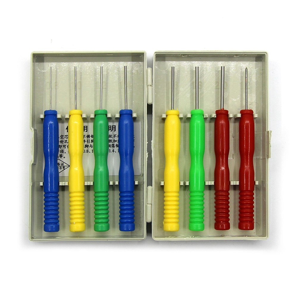 8 Piece Hollow Needle Desoldering Tools Set Stainless Steel for Electronics