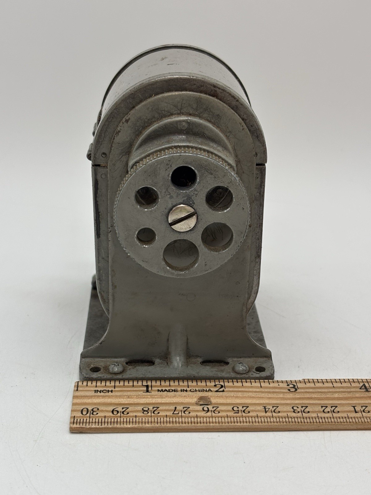 Vintage Dexter Model 3 Automatic Pencil Sharpener. APSCO Celluloid Shavings Box