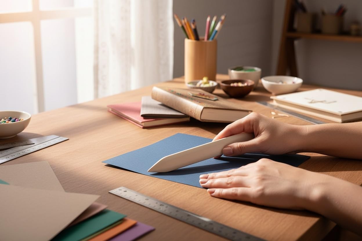 Genuine Bone Folder for Crafts, Leather Burnishing, Bookbinding, Scrapbooking...