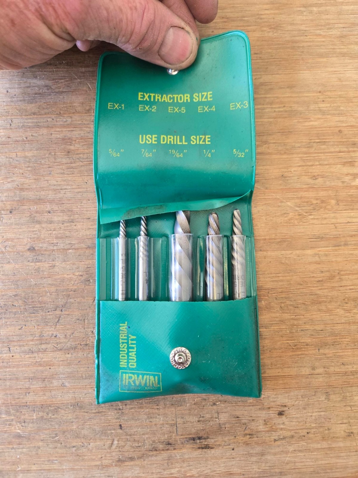 Irwin Hanson Spiral Screw Extractors 5 Piece Set #52435