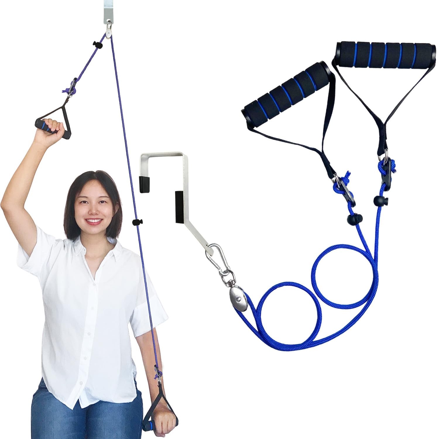 Shoulder Pulley for Physical Therapy, Over Door Rehab Exerciser