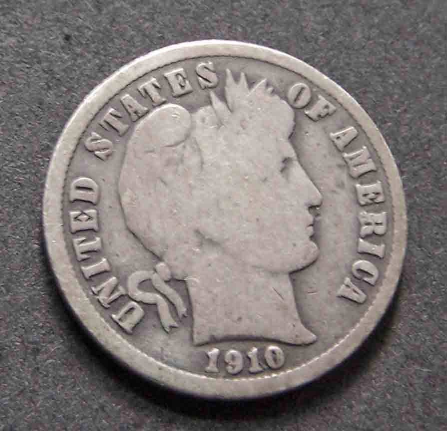 1910 barber dime #56