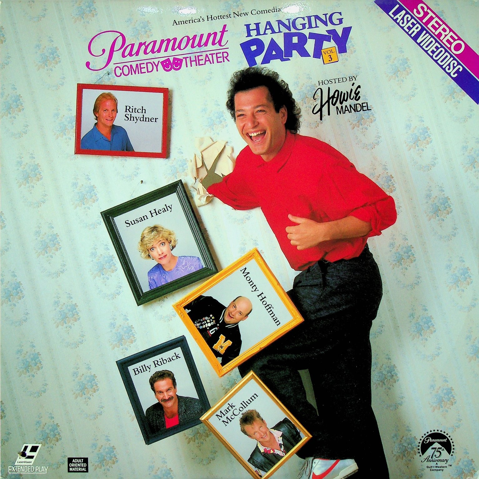 Hanging Party Vol 3 LaserDisc 1987 Comedy Howie Mandel Paramount CLV