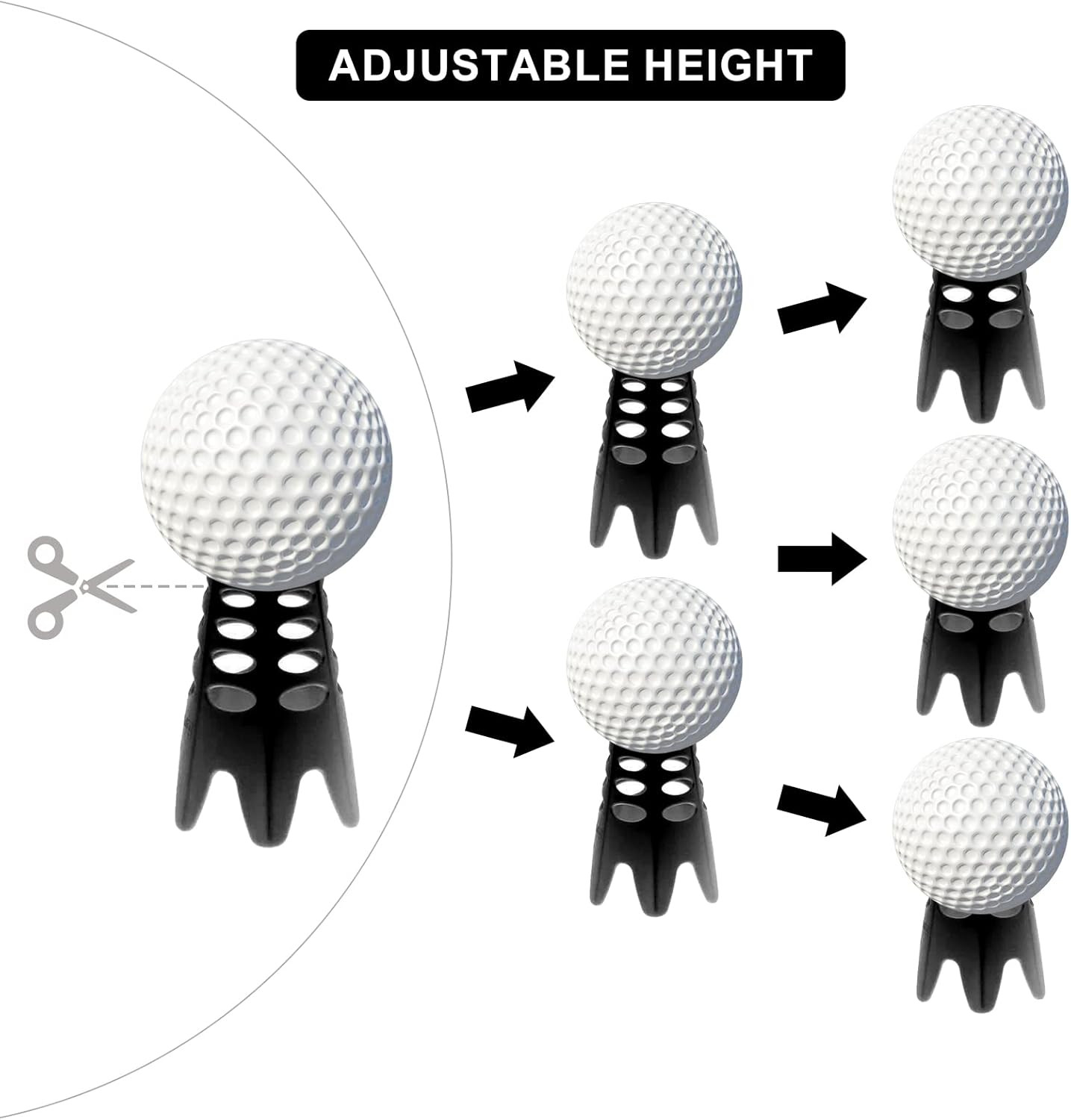 Golf Simulator Tees, Plastic Indoor Golf Mat Tees Practice Turf and Driving Rang