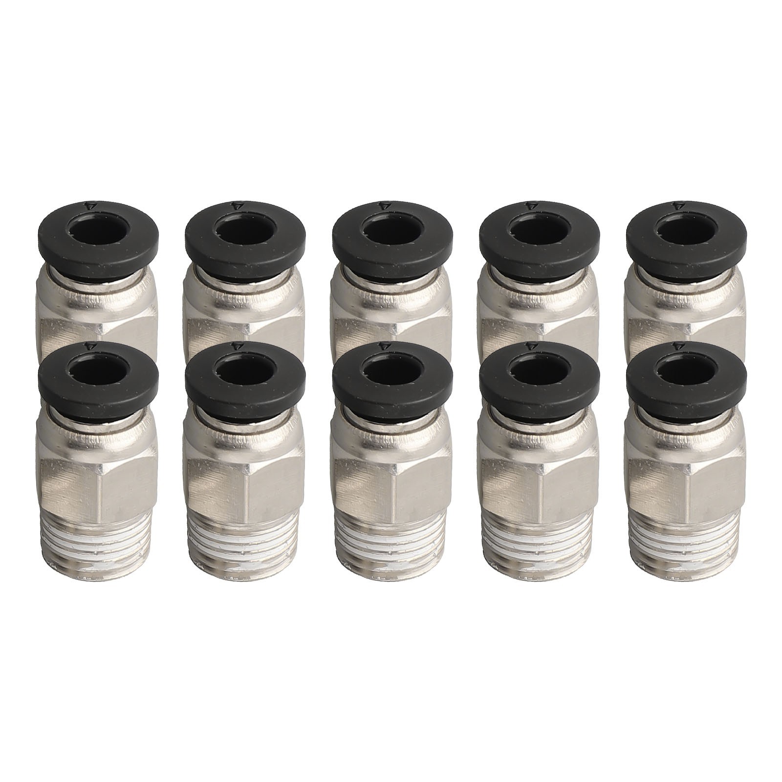 Push Straight Pneumatic Connector Stainless Steel Thread External Fitting