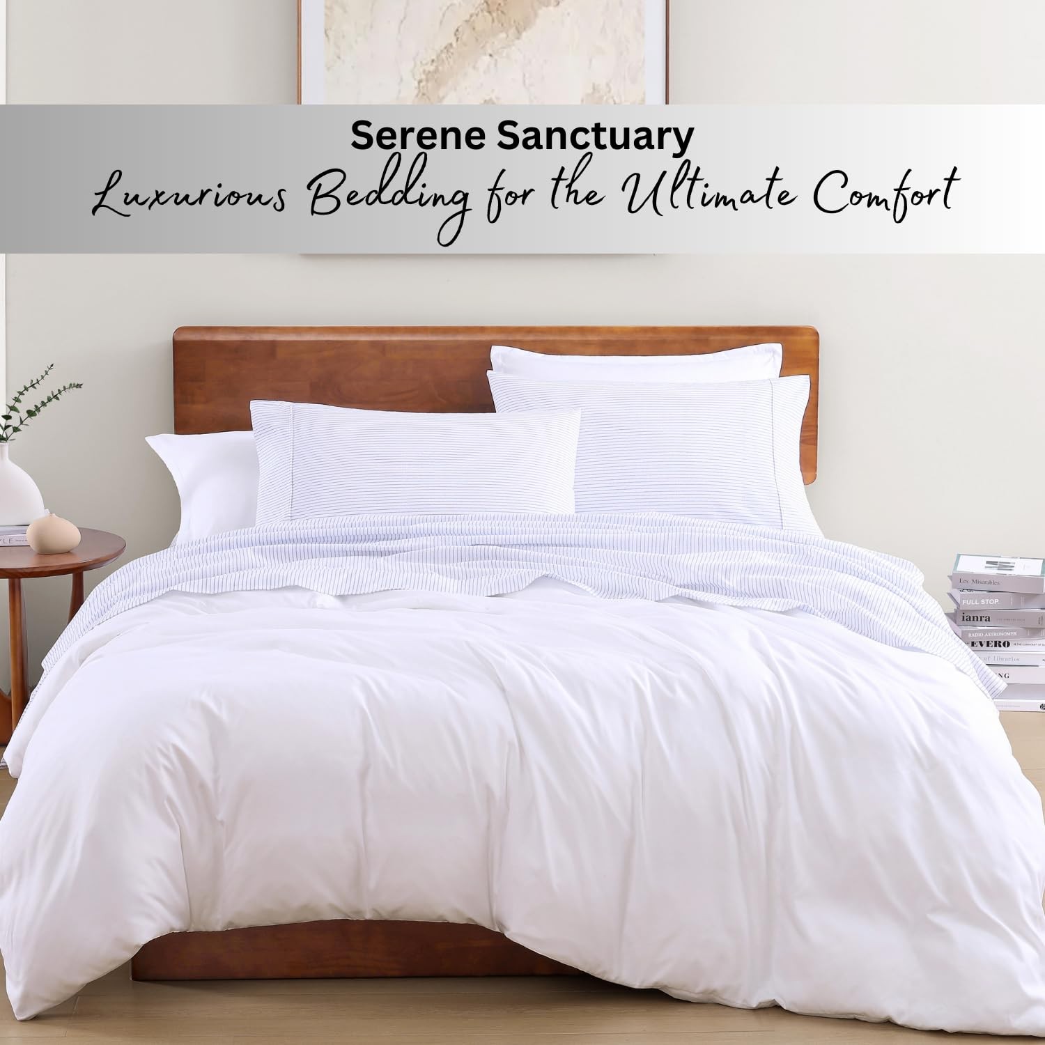 Sheets Twin Size Bed Set 100% Organic Cotton GOTS Certified Percale Weave Dee...