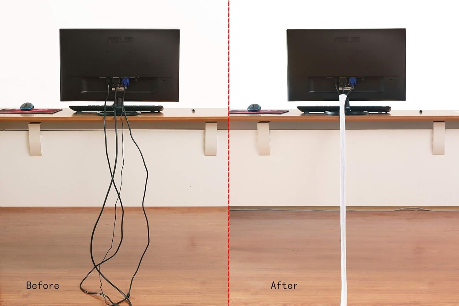 10ft Insulated Cord Protector with Split Design - Safe & Stylish Cable Sleeve