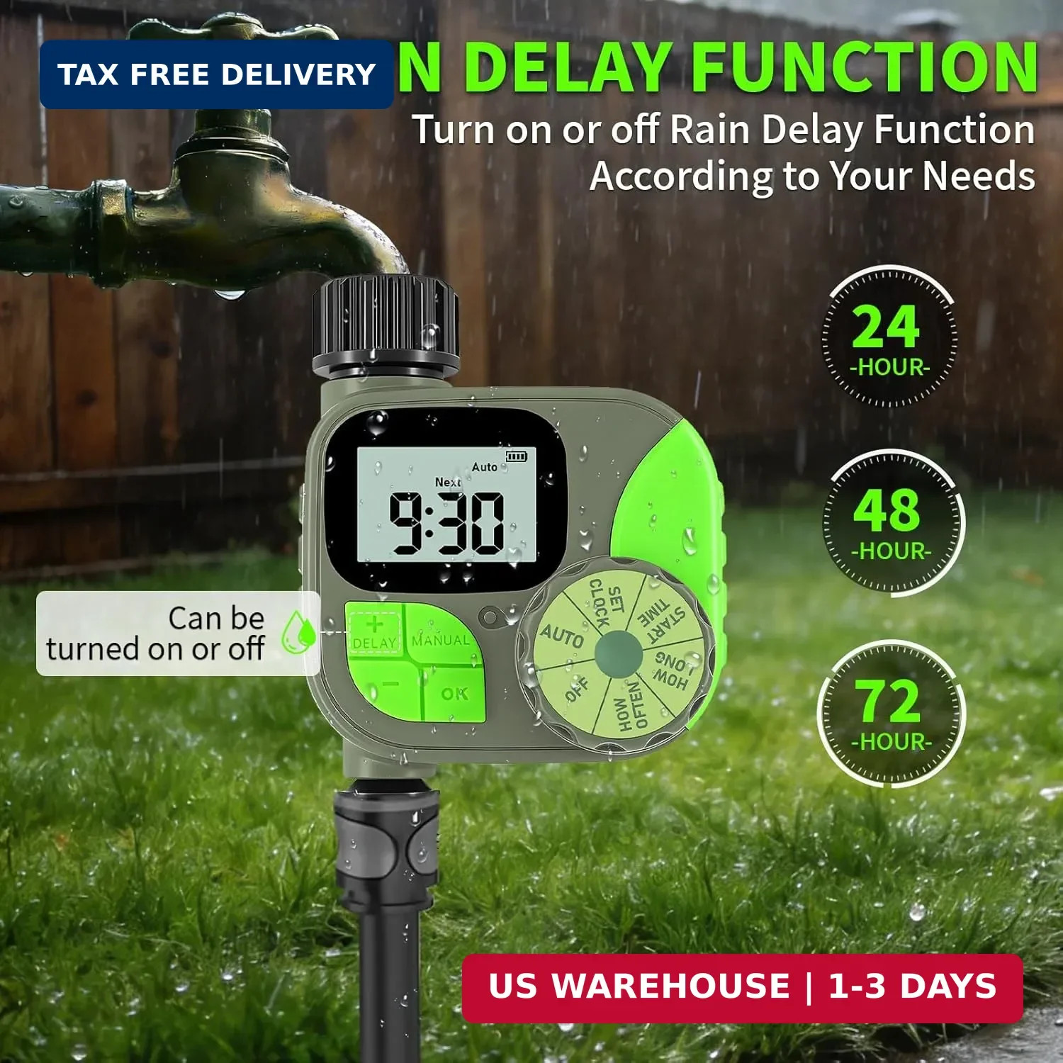 Sprinkler Timer for Garden Hose - Irrigation Timer for Outdoor Faucet, Automatic