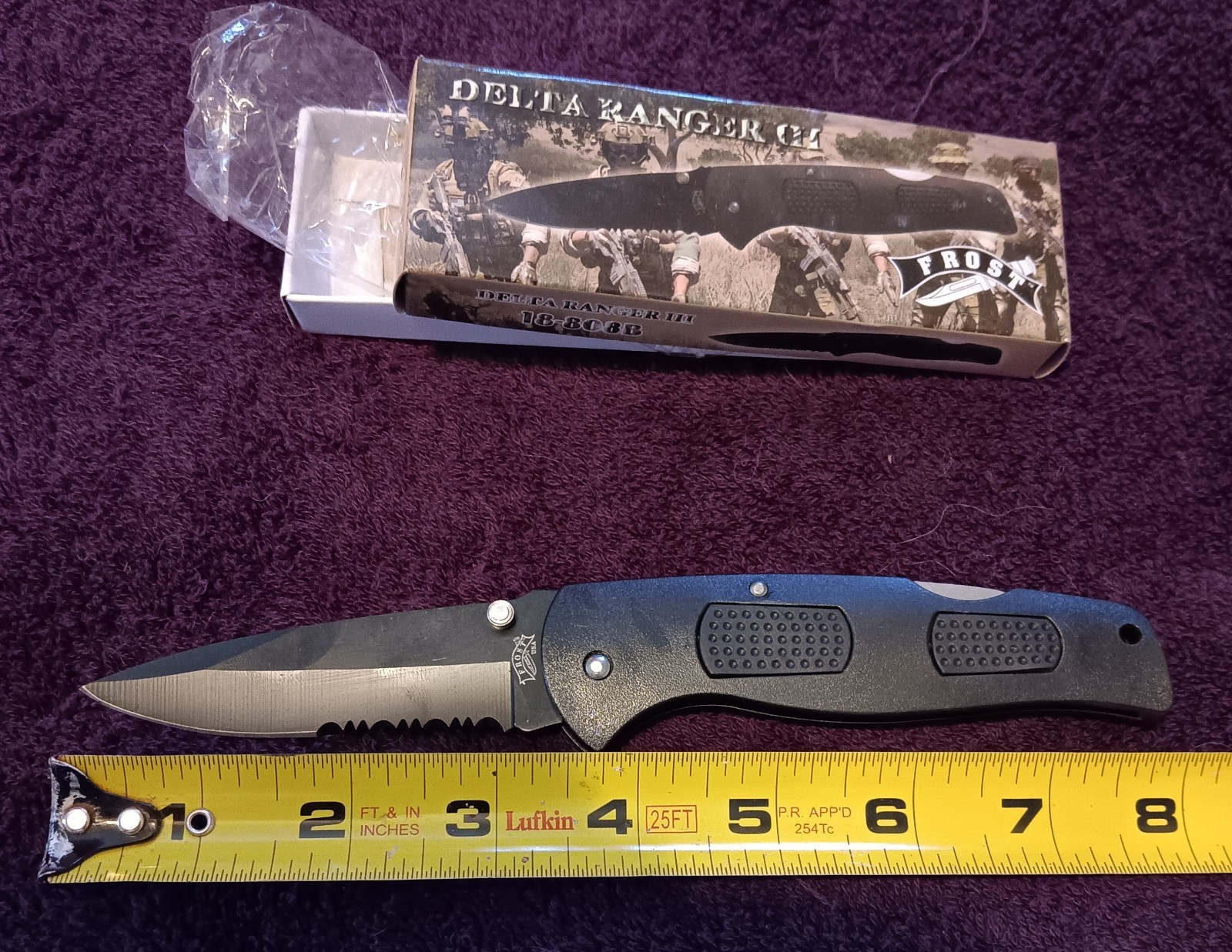 New Frost Cutlery DELTA RANGER III Folding Lock Black Blade Knife #18-808B