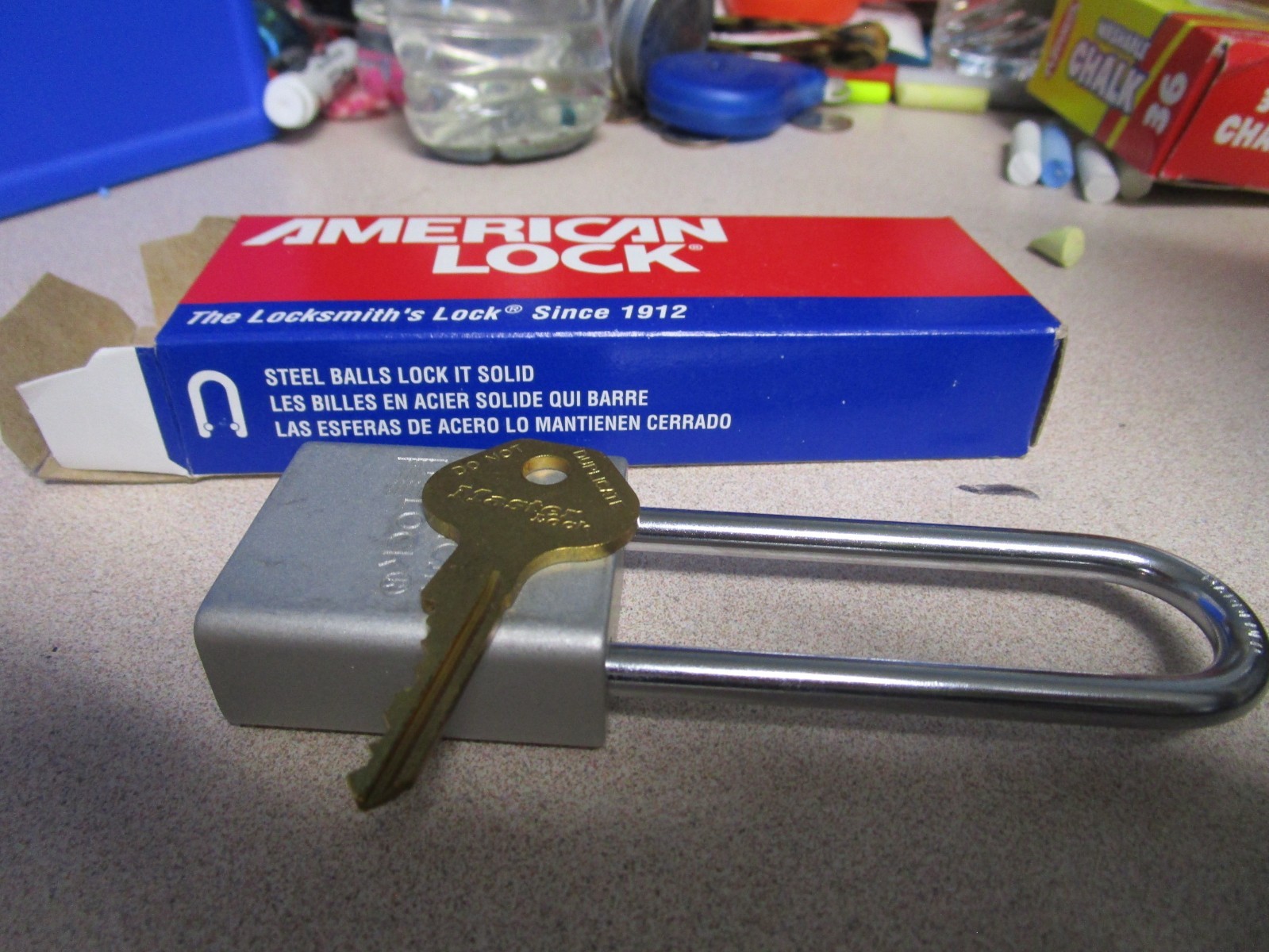 American Lock Lockout Padlock: Keyed Different, Aluminum, Plated Metal