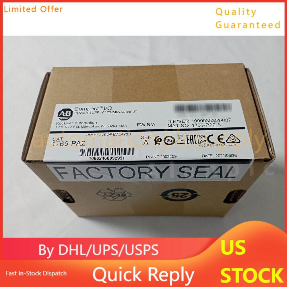 New Sealed Allen-Bradley 1769-PA2 CompactLogix Power Supply 1769PA2 US Free Tax