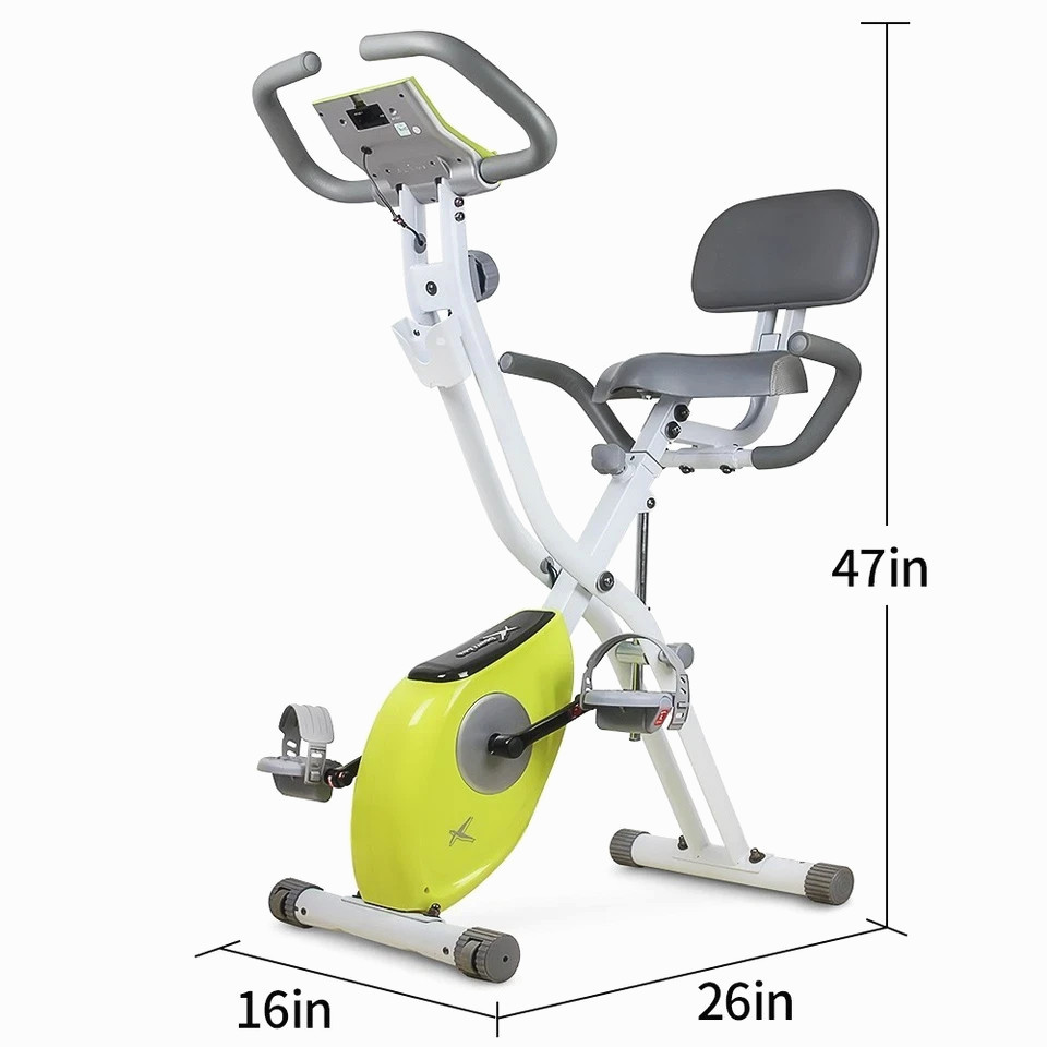 Leikefitness X Magnetic Upright Bike w/ Heart Rate & LCD for Home Fitness