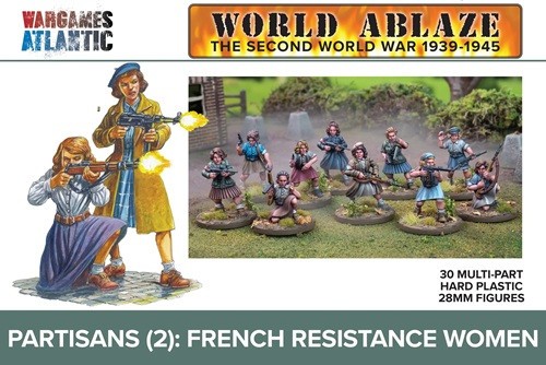 Wargames Atlantic 30 Plastic 28mm World War II Partisans French Resistance Women